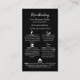 Microblading Aftercare、3.5インチx 2.0インチ名刺 名刺