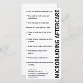 Microblading Aftercare Black & White Instruction サンキューカード (正面/裏面)