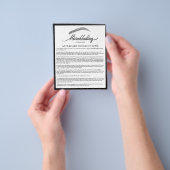 Microblading Aftercare Instruction Classy Framed チラシ (手)