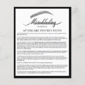 Microblading Aftercare Instruction Classy Framed チラシ (正面)