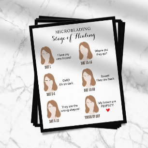 Microblading Aftercare Instruction Classy Framed チラシ