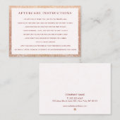 Microblading Aftercare Instructionsグリッター 名刺 (正面/裏面)