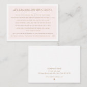 Microblading Aftercare Instructions Pink 名刺 (正面/裏面)