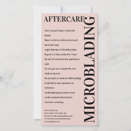 Microblading Aftercare Peony Pink命令 サンキューカード