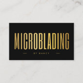 Microblading Black And Gold  名刺 (正面)