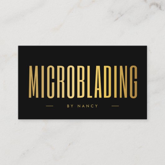 Microblading Black And Gold  名刺 (正面)