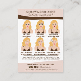 Microblading Browアフターケア&アポイントメントリマインダー エンクロージャーカード