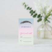 Microblading Browsサロン、グラデーションアポイントメントカード 予約カード (スタンド正面)