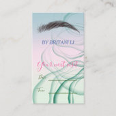 Microblading Browsサロン、グラデーションアポイントメントカード 予約カード (正面)