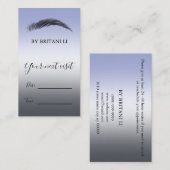 Microblading Browsサロン、グラデーションアポイントメントカード 予約カード (正面/裏面)