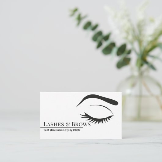 Microblading Brows & Lashes, Makillash Extensions 名刺 (スタンド正面)