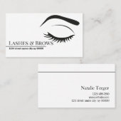 Microblading Brows & Lashes, Makillash Extensions 名刺 (正面/裏面)