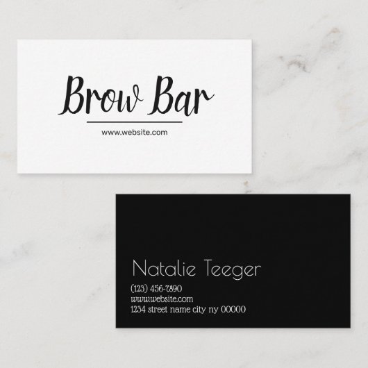 Microblading Brows & Lashes, Makillash Extensions  名刺 (正面/裏面)