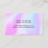 Microblading Brows Technician Purple Hographic 名刺 (裏面)