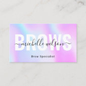 Microblading Brows Technician Purple Hographic 名刺 (正面)