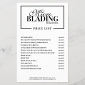Microblading Eyebrow 縁ど Price List Flyer チラシ (正面)