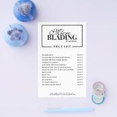 Microblading Eyebrow 縁ど Price List Flyer チラシ (シングル)