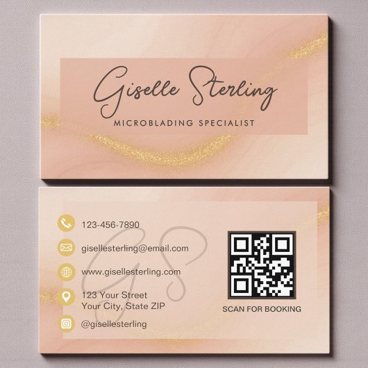 Microblading Watercolor QR Code 名刺