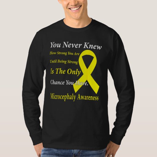 Microcephaly Awareness Yellow Ribbon Support Tシャツ (正面)