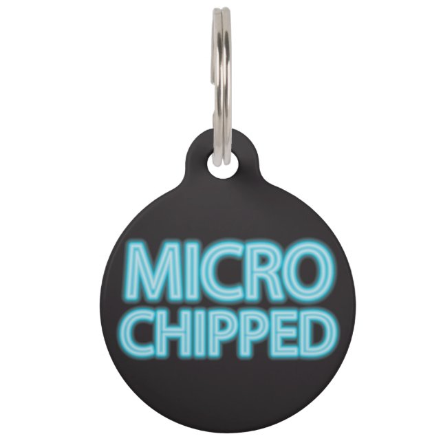 Microchippedのペット用名札 ペット　ネームタグ (正面)
