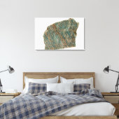 Microcline, Variety Amazonite, Ontario，カナダ キャンバスプリント (インサイチュ (寝室))