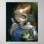 Microcosm:  Sea Monsters ART PRINT pop surrealism ポスター<br><div class="desc">"Microcosm: Sea Monsters" is the fourth painting in my Microcosms series - delving into the theme of Alchemical microcosms - miniature life and worlds created in glass jars or beakers. This installment features a beautiful girl painted in a very classical style, based on my niece Eleanor - holding a raging...</div>