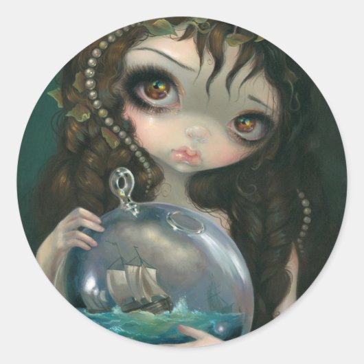 「Microcosm: Seascape」ステッカー ラウンドシール (正面)