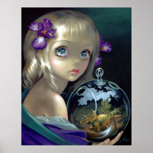 Microcosm: Triceratops ARTプリント魔法現実主義 ポスター