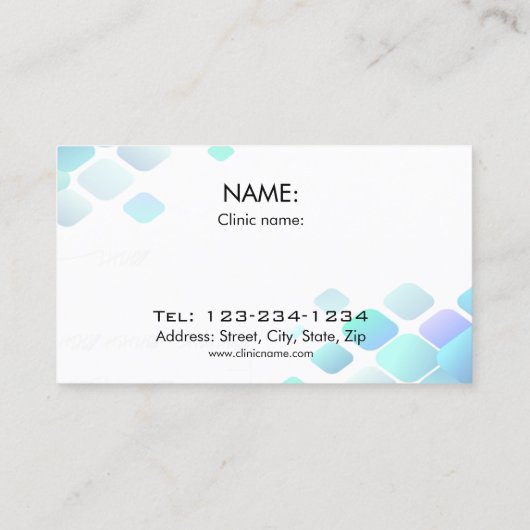 microdermabrasionの皮のトリートメントを得ている女性 名刺 (裏面)