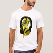 microfono con auriculares locutor tシャツ (正面)