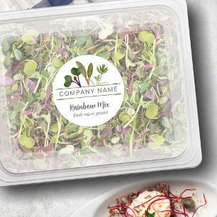 Microgreen Grower食品ラベル、会社名 ラウンドシール