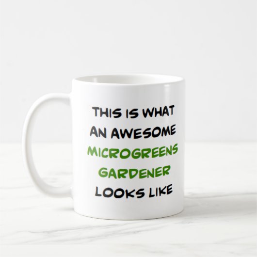 microgreens gardener, awesome コーヒーマグカップ (左)