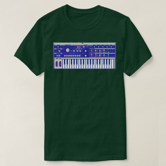 MicrokorgシンセサイザVAPORWAVE Tシャツ (デザイン正面)