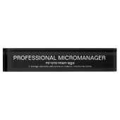 Micromanagerおもしろいデザイン デスクネームプレート (正面)