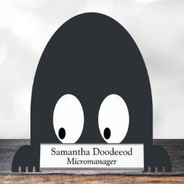 Micromanager白色 デスクネームプレート