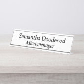 Micromanager白色 デスクネームプレート (正面)