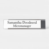 Micromanager白色 デスクネームプレート (正面)