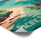 Micronesia Boats Illustration Travel Art Vintage ポスター (角)