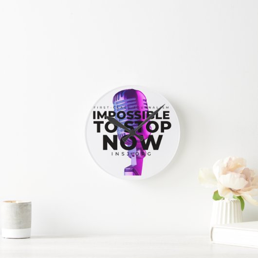 Microphone ラウンド壁時計 (ホーム)