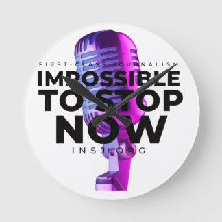 Microphone ラウンド壁時計