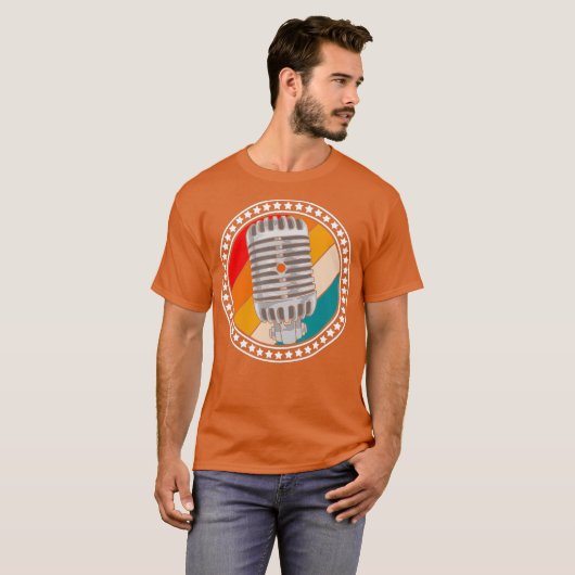 Microphone Broadcasting Video Producer Tシャツ (正面フル)