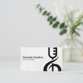 Microphone Musical Note Graphic 名刺 (スタンド正面)