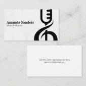 Microphone Musical Note Graphic 名刺 (正面/裏面)