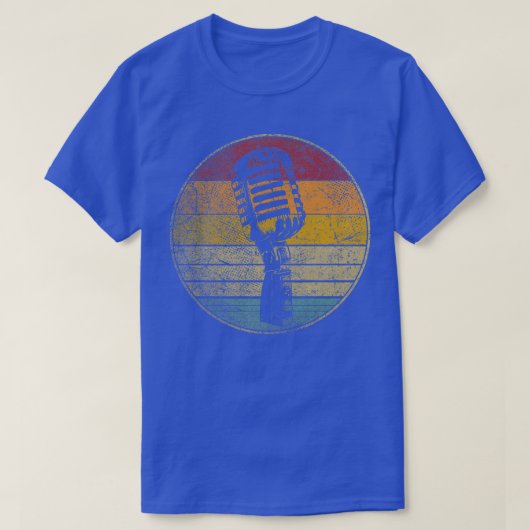 Microphone Singer Music Musician Country Rock Gift Tシャツ (デザイン正面)