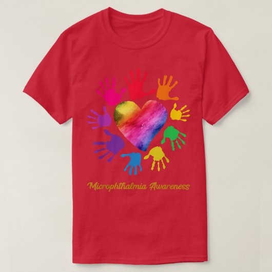 Microphthalmia Awareness Hands Microphthalmia Gift Tシャツ (デザイン正面)