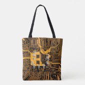 Microschemaテクスチャの図解chip,micro,backgro トートバッグ (裏面)