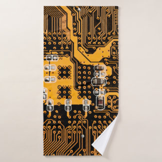 Microschemaテクスチャの図解chip,micro,backgro バスタオル