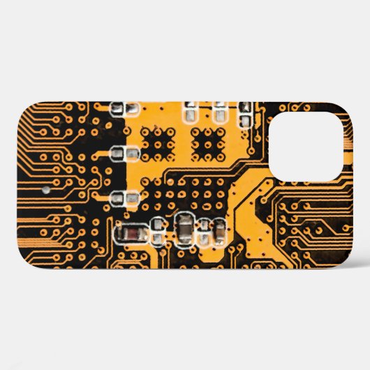 Microschemaテクスチャの図解chip,micro,backgro Case-Mate iPhoneケース (裏面 (横))