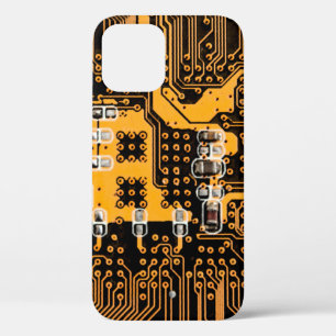 Microschemaテクスチャの図解chip,micro,backgro iPhone 12ケース