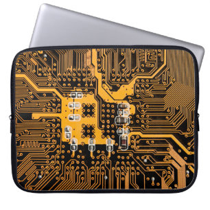 Microschemaテクスチャの説明chip,micro,backgro ラップトップスリーブ